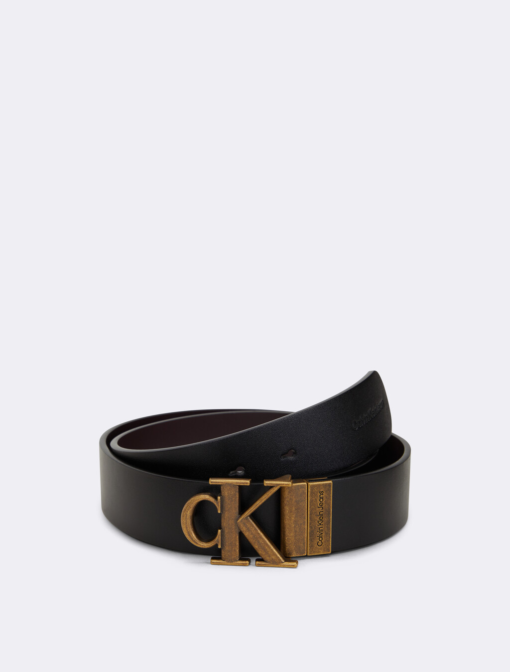 Monogram 飾牌雙面腰帶 35 公厘, Black/Bitter Brown, hi-res