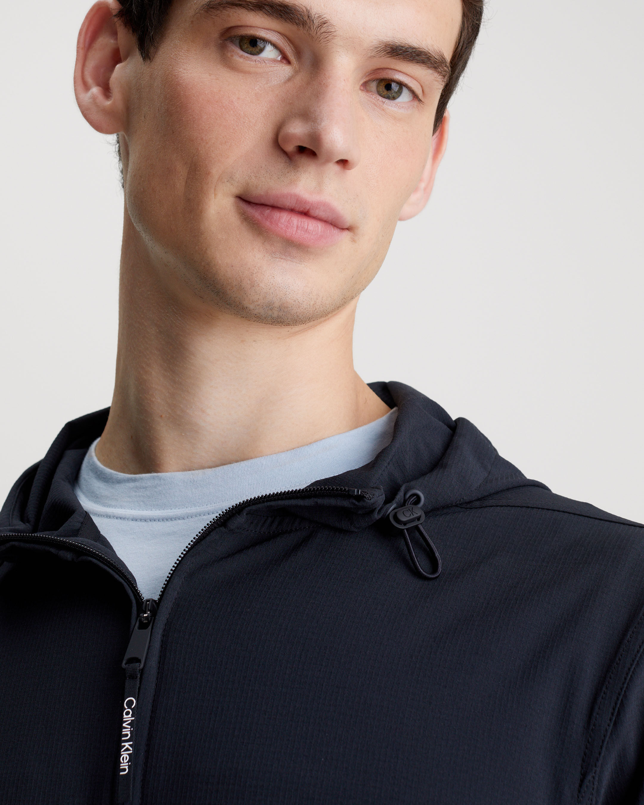 Calvin klein men's ripstop hooded windbreaker discount