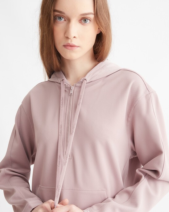CK EFFECT HOODED SWEAT DRESS