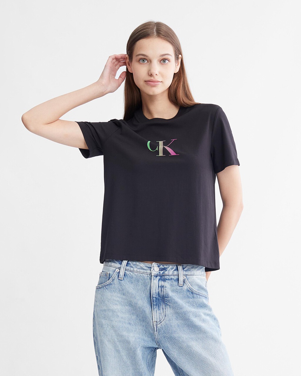 Hyper Real Gradient Monogram Tee, Ck Black, hi-res
