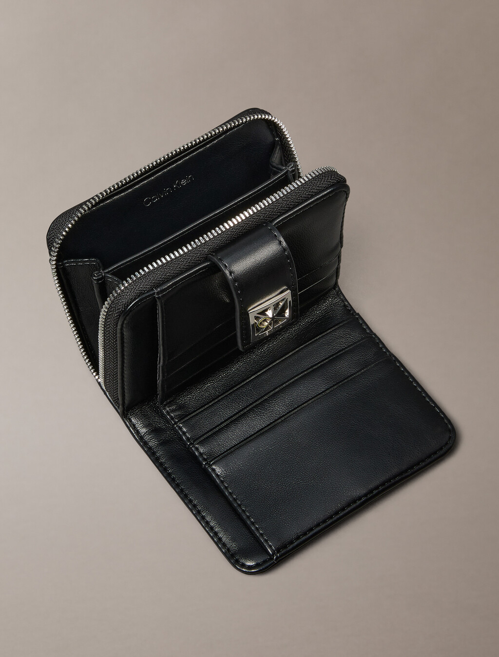 Quilted RFID Emblem Logo Wallet, Black, hi-res