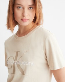 有機棉 MONOGRAM 上衣, Classic Beige, hi-res