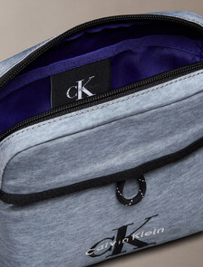 Bold Logo Nylon Square Crossbody Bag, Gray Heather, hi-res
