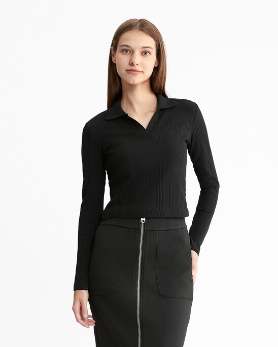 Monologo Rib Knit Slim Polo