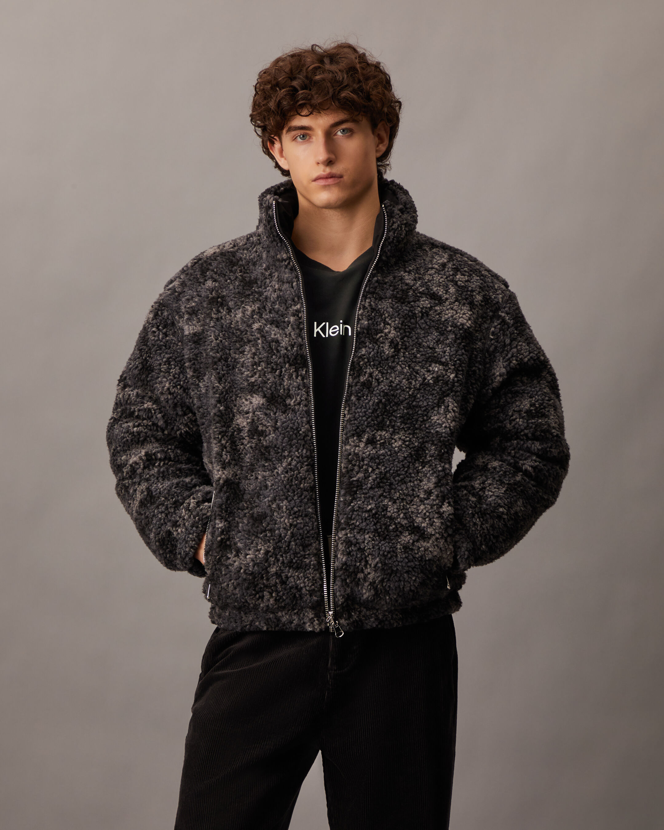 Reversible Fleece Jacket black Calvin Klein Hong Kong