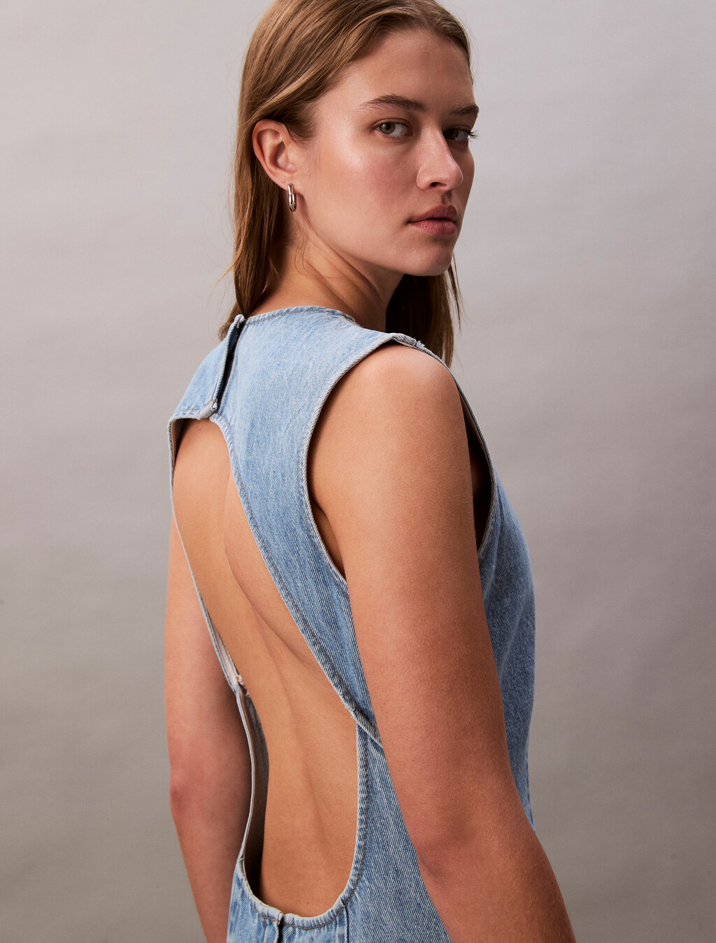 Open Back Cap Sleeve Dress, HUNTINGTON, hi-res