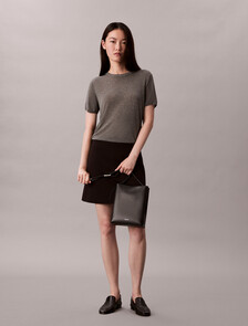Fine Gauge Viscose Jumper, B30 Grey Heather, hi-res