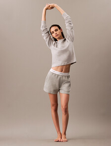 毛圈布睡裝短褲, B10 Grey Heather, hi-res