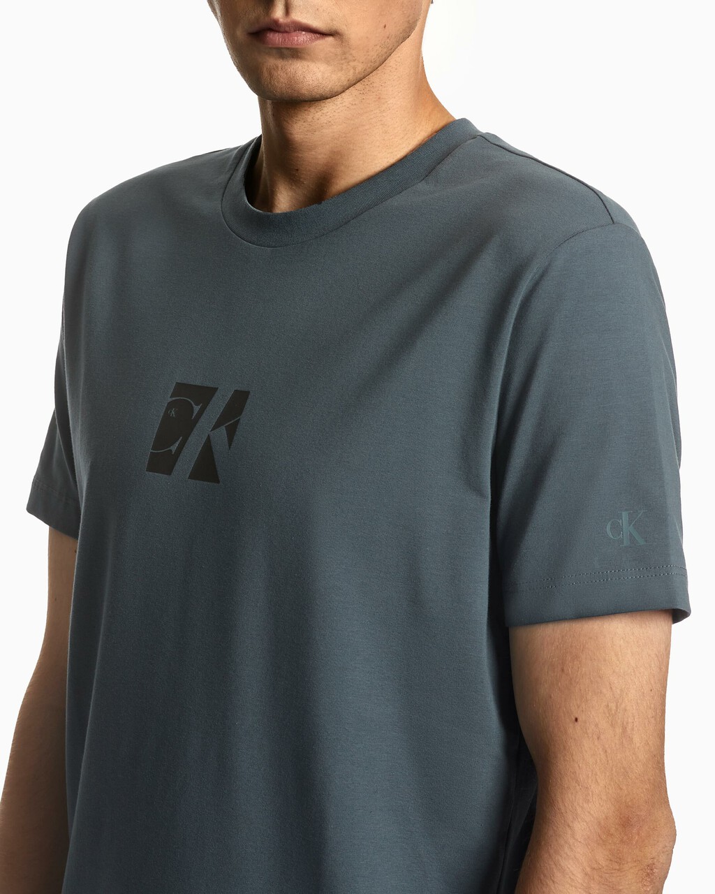 Cut Out Logo Tee, Ocean Teal, hi-res