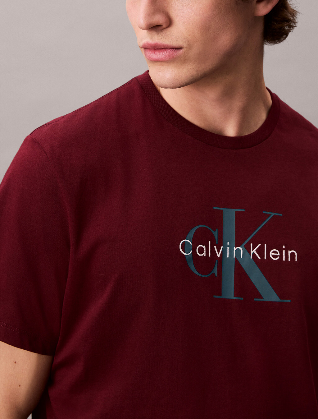 Monogram T-shirt, Deep Rouge, hi-res