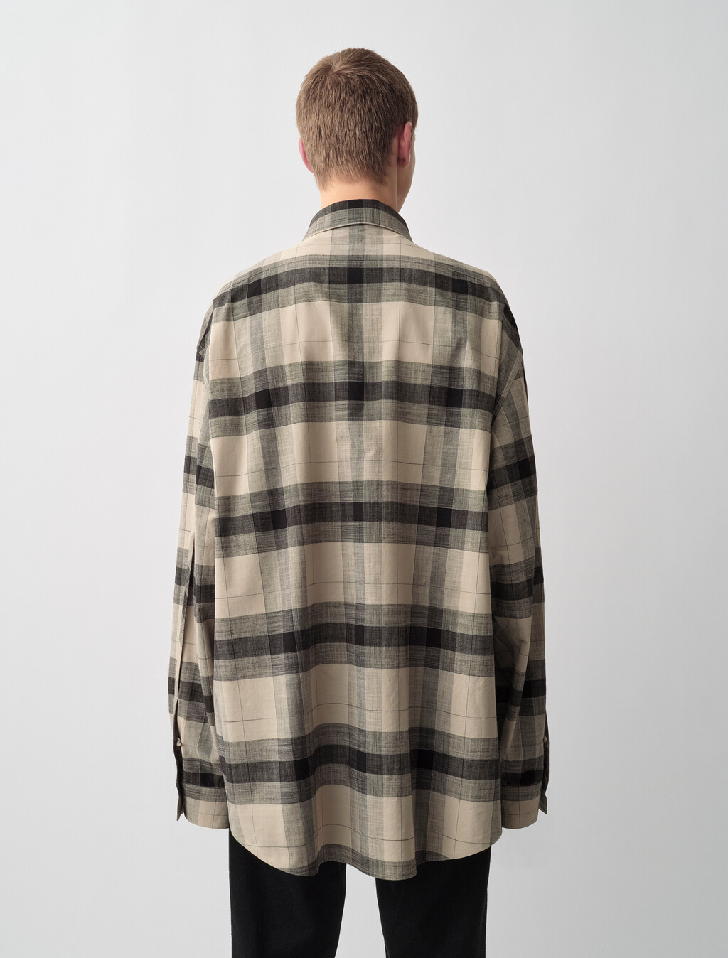 Blakely格紋鈕扣襯衫, Black, hi-res