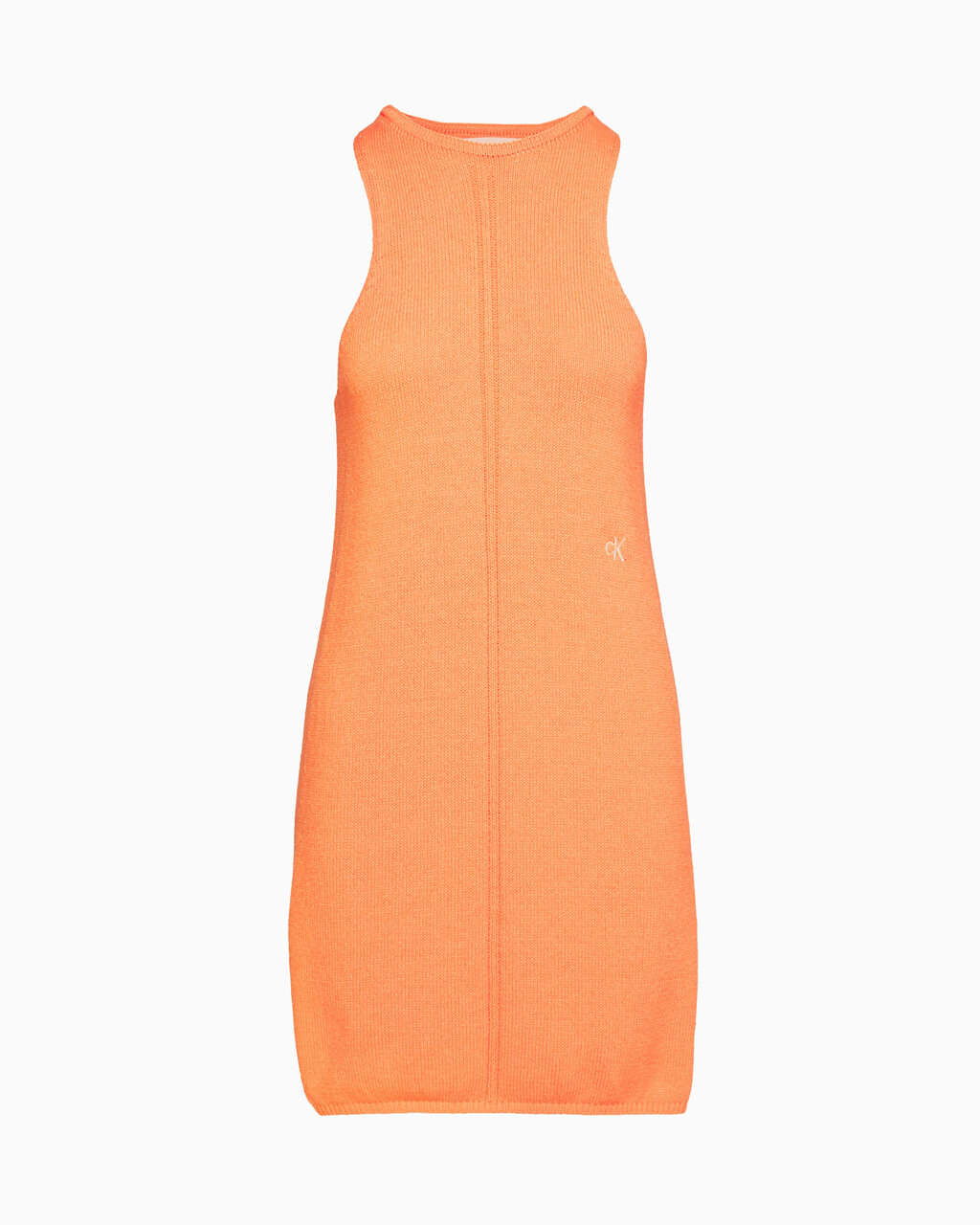 Cotton Knit Tank Dress, Crushed Orange, hi-res