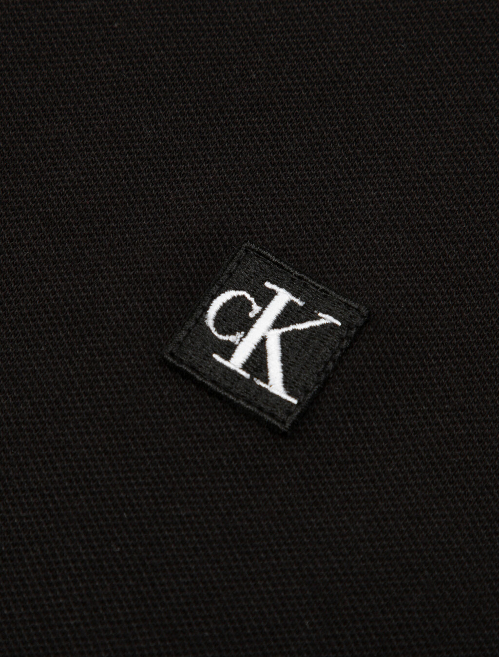 Ck 徽章修身光滑棉質 Polo 衫, Ck Black, hi-res
