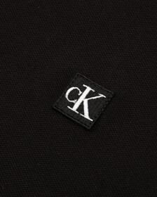 Ck Badge Slim Smooth Cotton Polo, Ck Black, hi-res