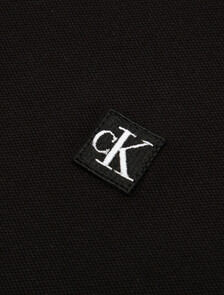 Ck 徽章修身光滑棉質 Polo 衫, Ck Black, hi-res