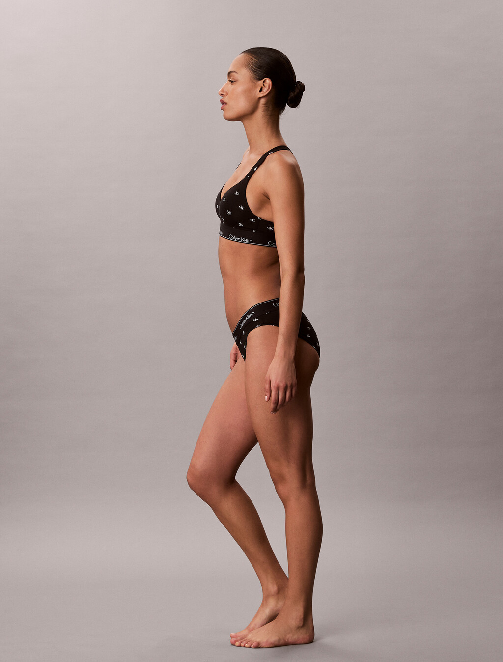 Lift Bralette - Icon Cotton Modal, DIAMOND LOGO BLACK, hi-res