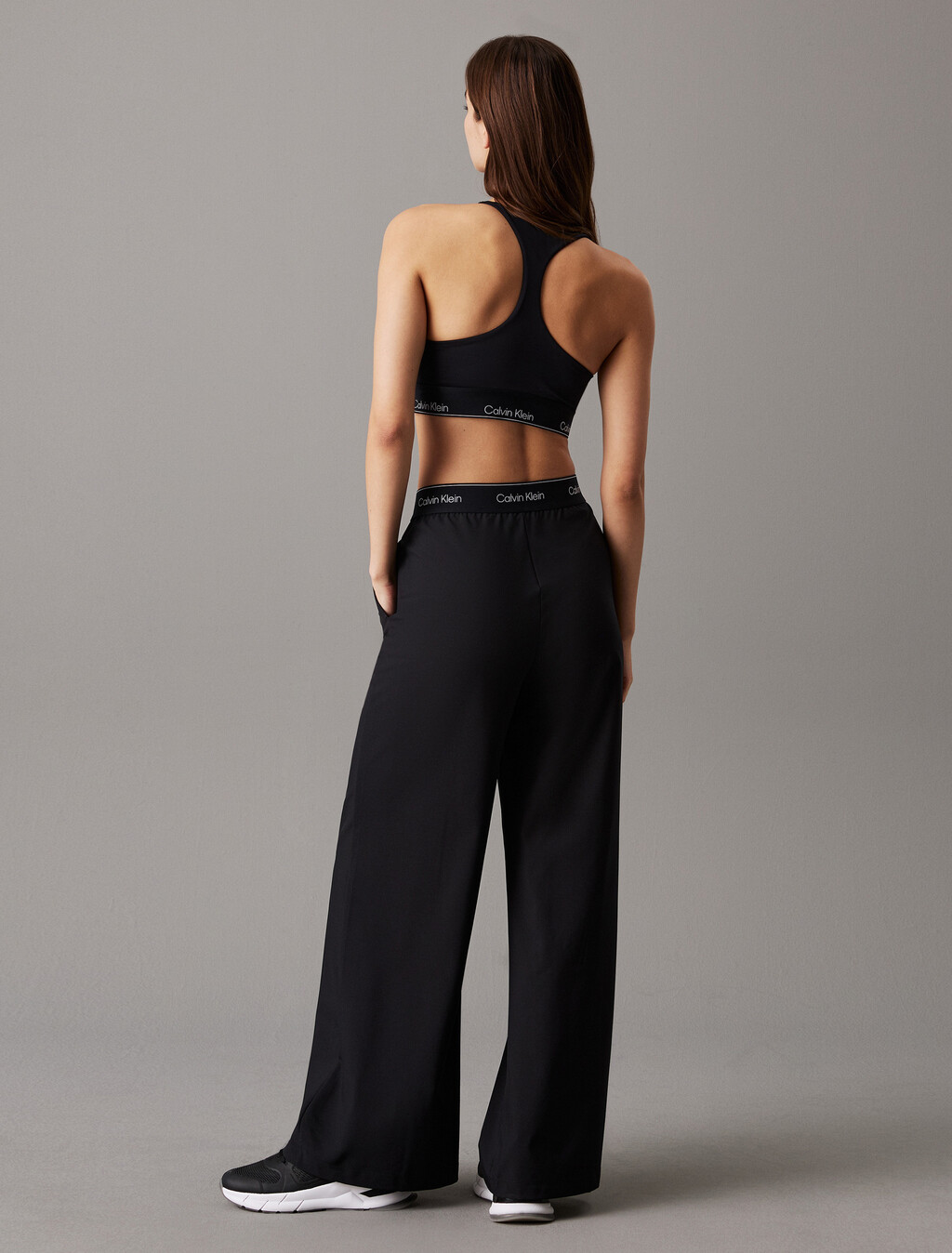 Essentials Wide Leg Track Pants, Black Beauty, hi-res