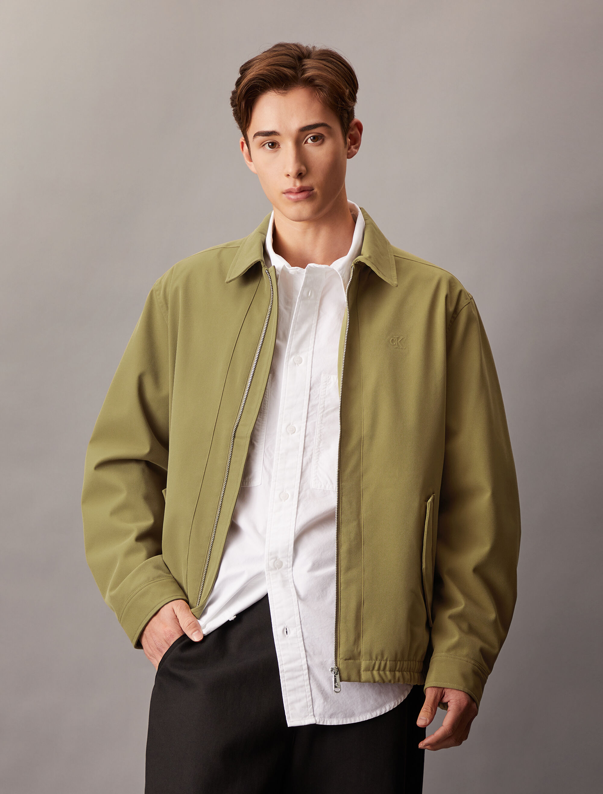 Technical Twill Jacket | green | Calvin Klein Hong Kong