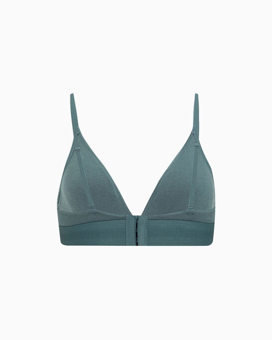EMBOSSED ICON COTTON LIGHTLY LINED TRIANGLE BRA
