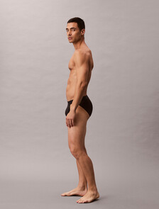 三角內褲 - Microfibre Lace, Black, hi-res