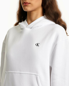 Archive Monogram Fleece Hoodie, Brilliant White, hi-res