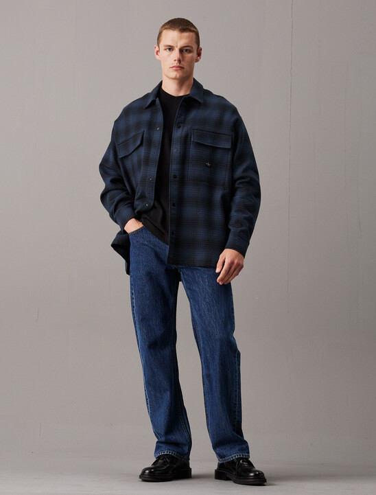 Oversized Checked Shirt Jacket
