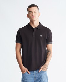 標誌袖口 Polo 裇, Ck Black, hi-res