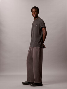 Garment-Dyed Wide Leg Sweatpants, Volcanic Ash, hi-res