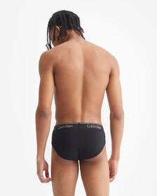 Athletic Cotton 2 Pack Hip Briefs, BLACK/GREY HEATHER, hi-res