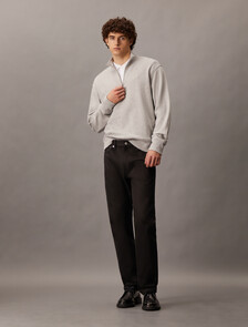 雪尼爾 Monogram 拉鍊領衛衣, Light Grey Heather, hi-res