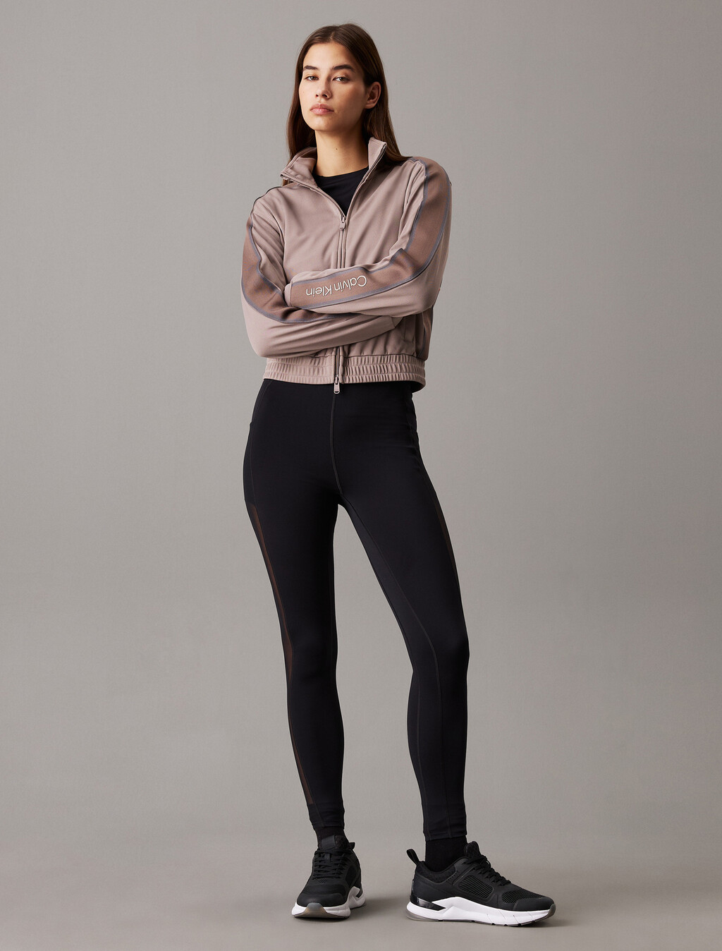 Icon Tricot Zip Thru Jacket, Driftwood, hi-res