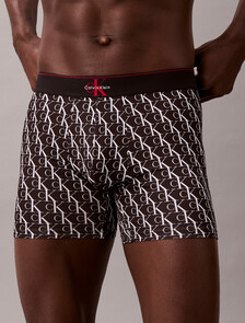 Monogram 超細纖維彈性低腰四角內褲, STEPPING LOGO BLACK, hi-res