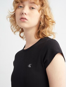 Archive 標誌超貼身 T 恤連身裙, Black Beauty, hi-res