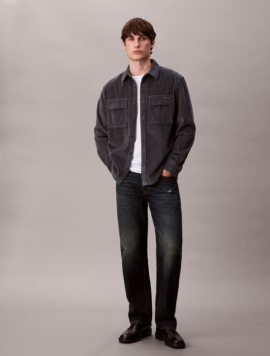 Corduroy Relaxed Button-Down Shirt