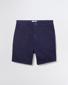 STANDARDS OVERDYED 高腰闊腿短褲, NAVY BLAZER-410, hi-res