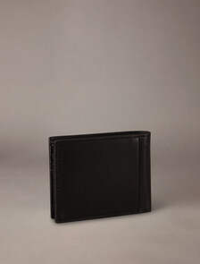 CK 嵌飾對摺式銀包, Black, hi-res