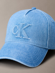 Seasonal Logo Denim Baseball Cap, Vintage Denim, hi-res