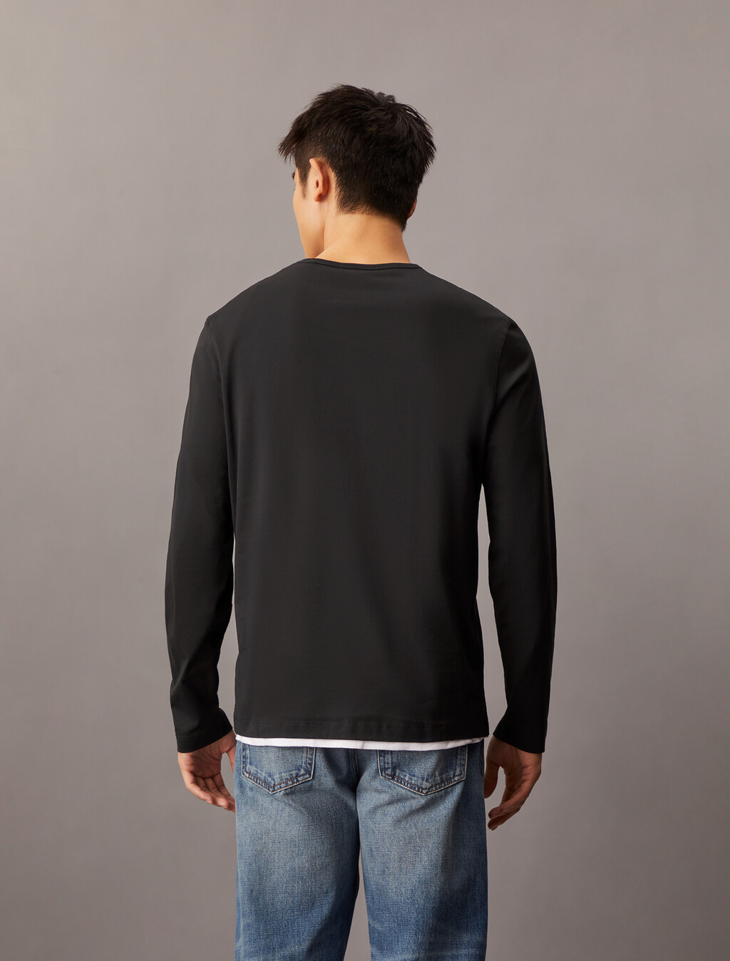 The Calvin Mercerized Tee, Black, hi-res