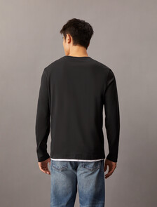 The Calvin Mercerized Tee, Black, hi-res