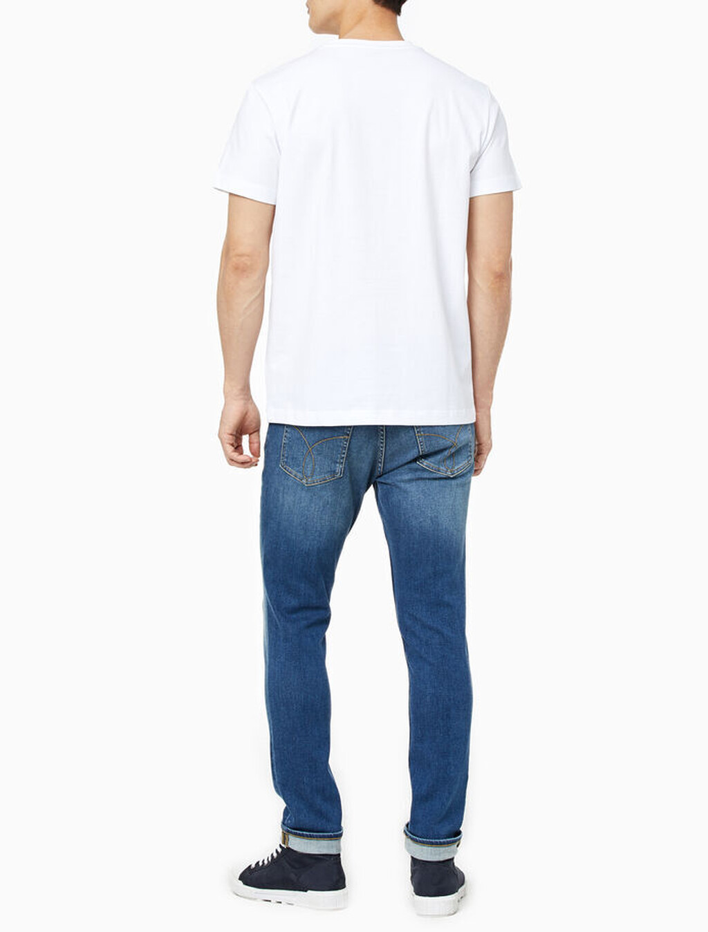Monogram Organic Cotton Tee, Bright White, hi-res