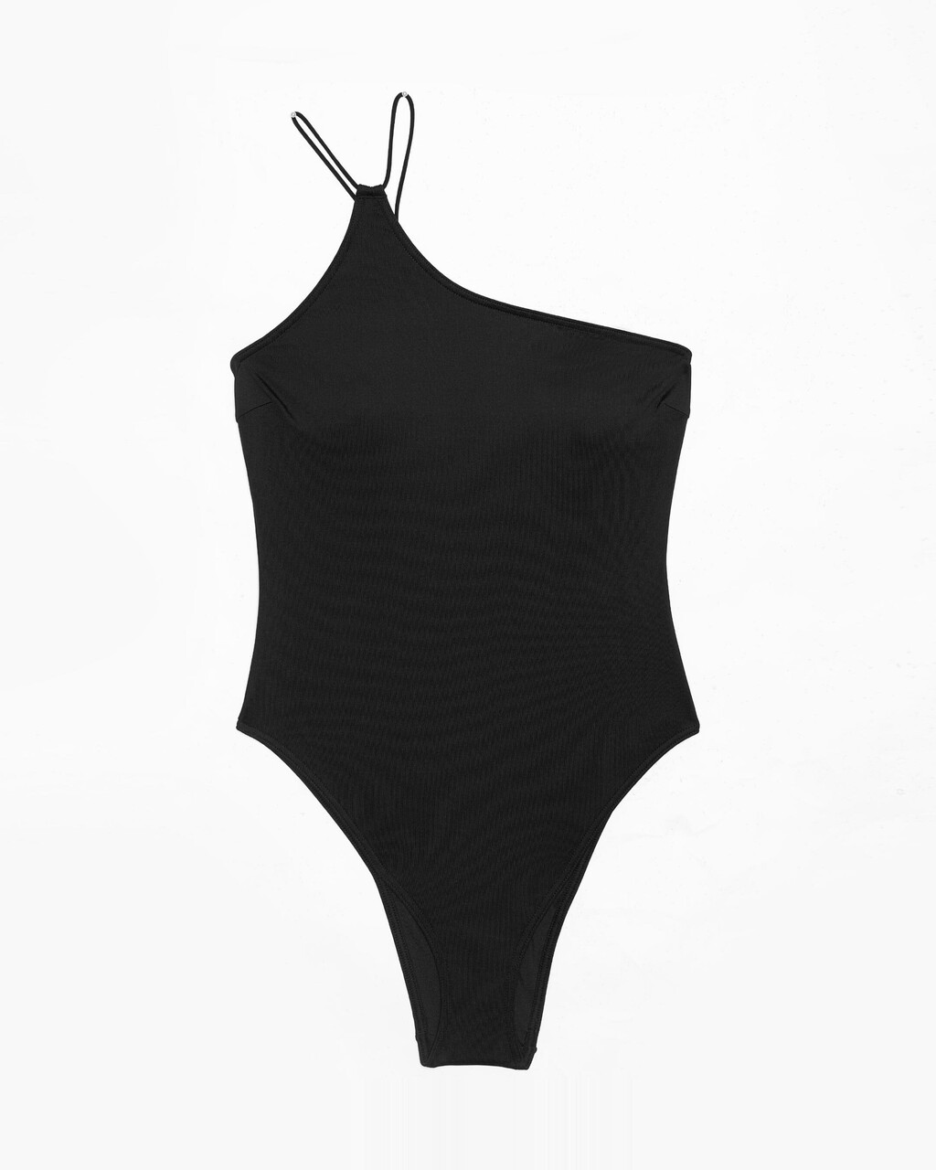 MULTI TIES ONE SHOULDER SWIMSUIT, Pvh Black, hi-res
