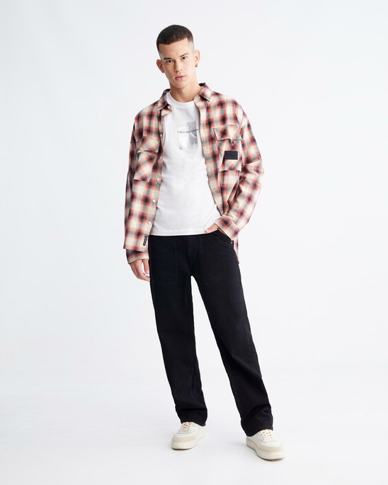 Modern Workwear Utility Plaid Shirt
