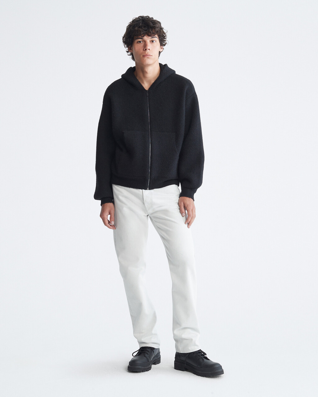 STANDARDS STRAIGHT FIT RECYCLED BOTTLE JEANS, CHALK, hi-res