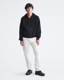 STANDARDS STRAIGHT FIT RECYCLED BOTTLE JEANS, CHALK, hi-res