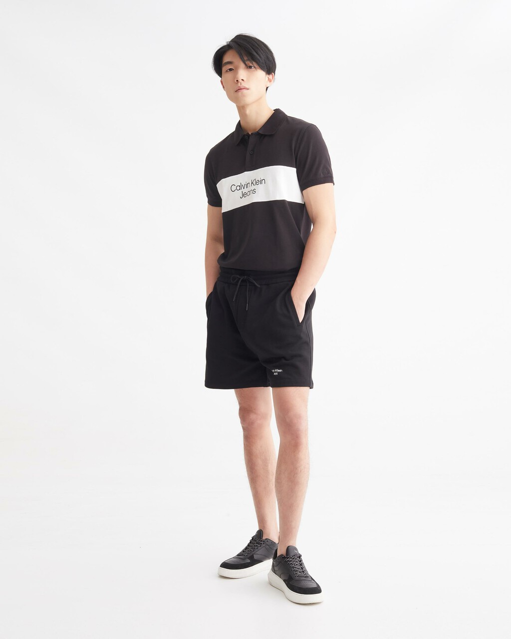 NOCTURNAL REDS 拼色 POLO 裇, CK BLACK, hi-res