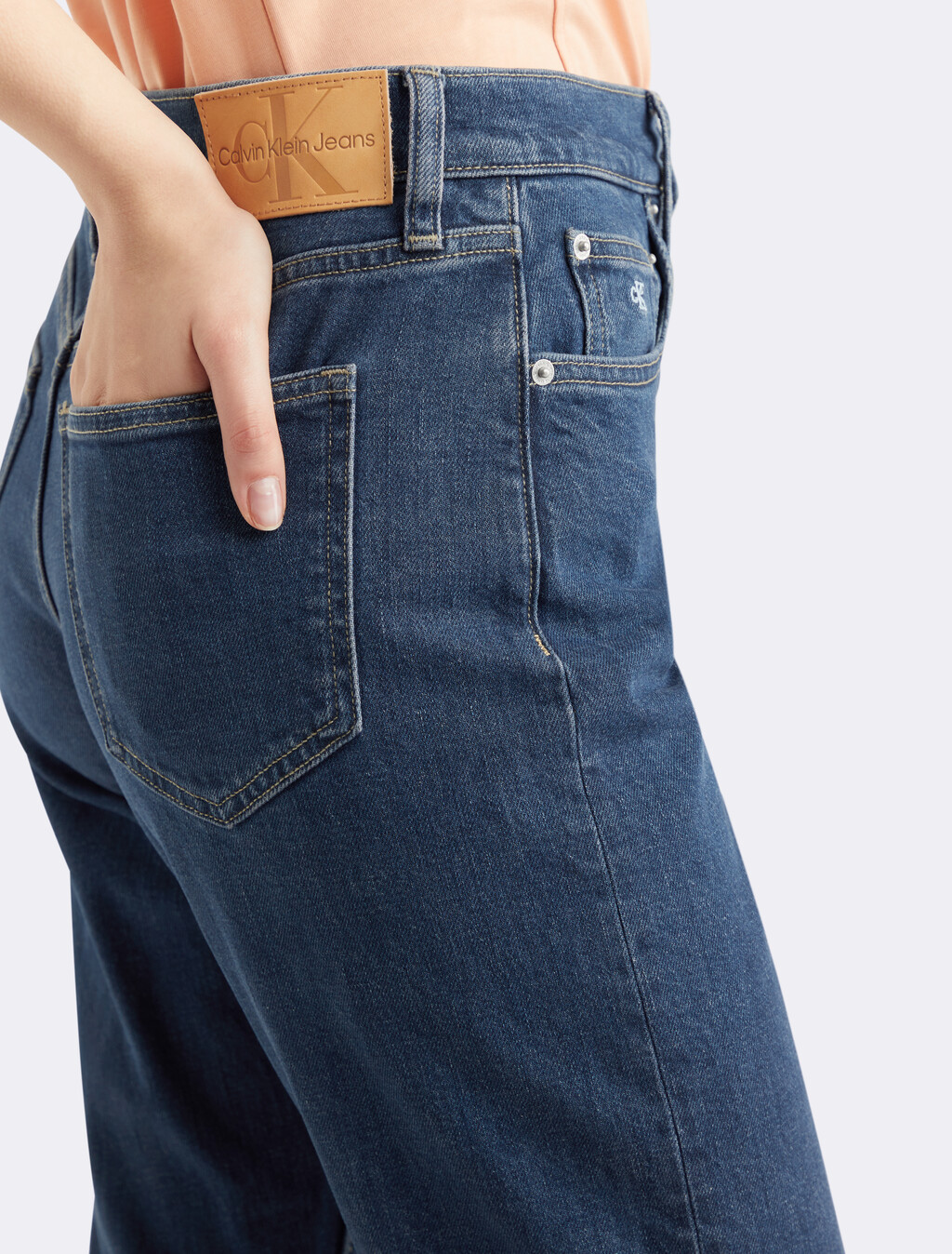 Authentic 修身直筒牛仔褲, Denim Dark, hi-res