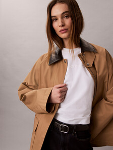 涼感針織圓領 T 恤, Bright White, hi-res