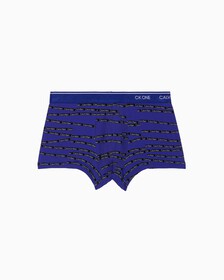 CK ONE PRINT MICRO LOW RISE TRUNKS, Staggered Stripes Logo Print+Clematis, hi-res