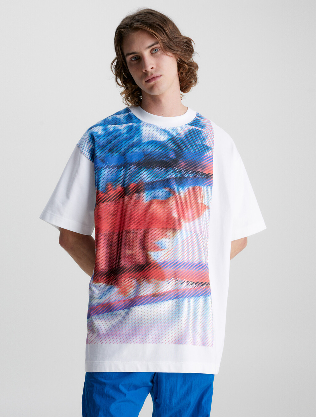 Oversized Printed T-Shirt, Bright White, hi-res