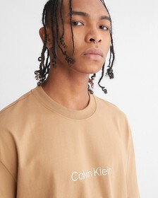 CALVIN LOGO 圓領上衣, Tigers Eye, hi-res